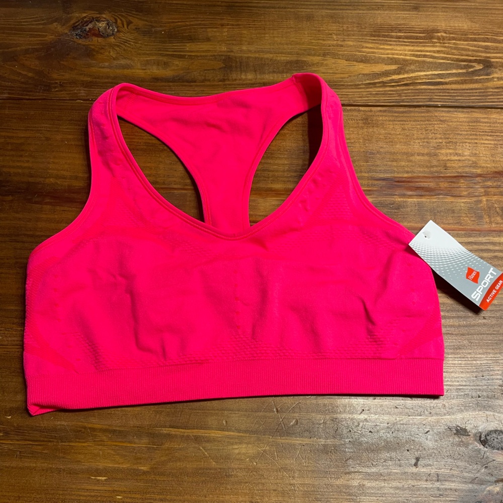 Hanes size xxl bright pink sports bra NWT